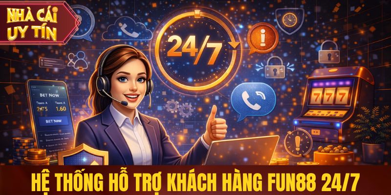 Hệ thống hỗ trợ khách hàng Fun88 24/7