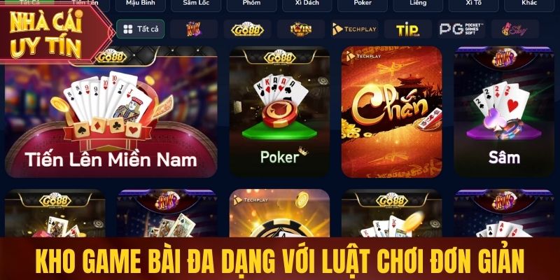 Kho game bài tại Zbet đa dạng với luật chơi đơn giản